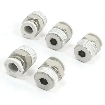 

5 Pcs 3/8" PT Pneumatic Air Compressor Hose Male Quick Fitting Connector