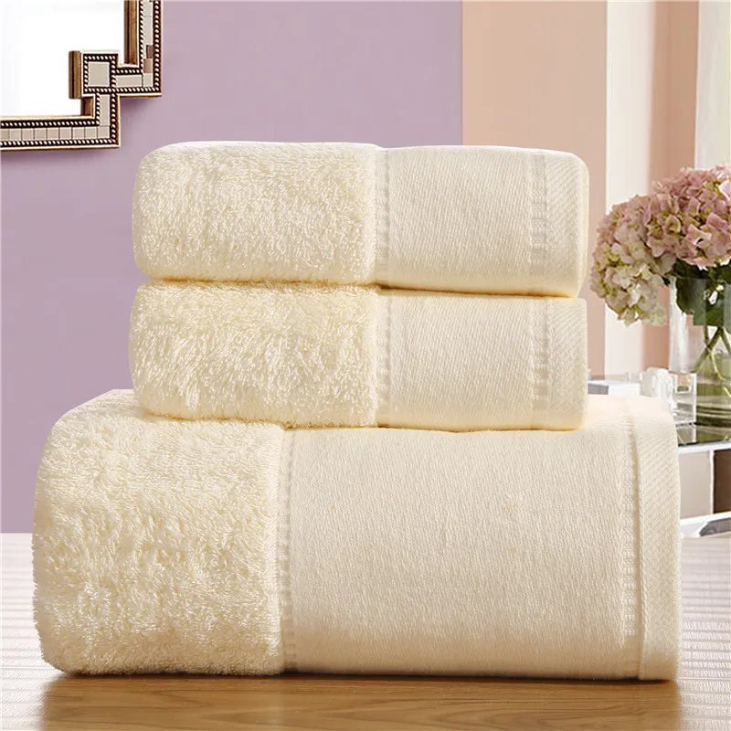 Luxury Cotton Towel Set Adult Handkerchief Embroidery Facial Bath Towels Sets 