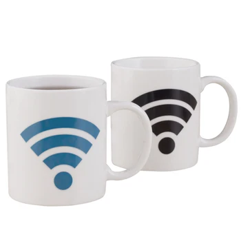 

330ml Ceramic Mugs Changing Color Mug Student Breakfast Cup Signal pattern System Mugs Kettle Milk Coffee Mugs Friends Gifts
