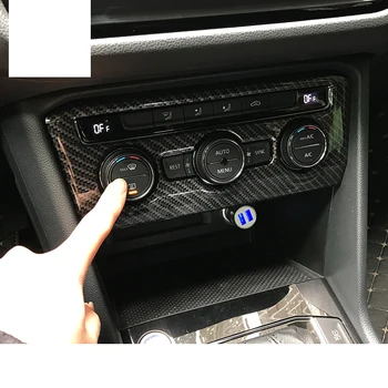 

lsrtw2017 stainless steel abs car air conditioner control panel trims decoration for volkswagen tiguan 2017 2018 2019 2020