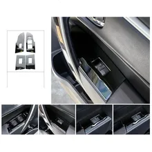 Авто внутренний стеклоподъемник Кнопка отделка для toyota corolla-, нержавеющая сталь, автомобильный Стайлинг