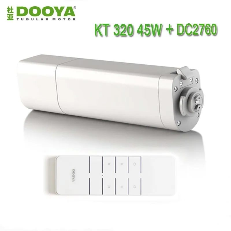Original Dooya Electric Curtain Motor KT320E-45W+Dooya DC2760 2 Channel Emitter for Home Automation