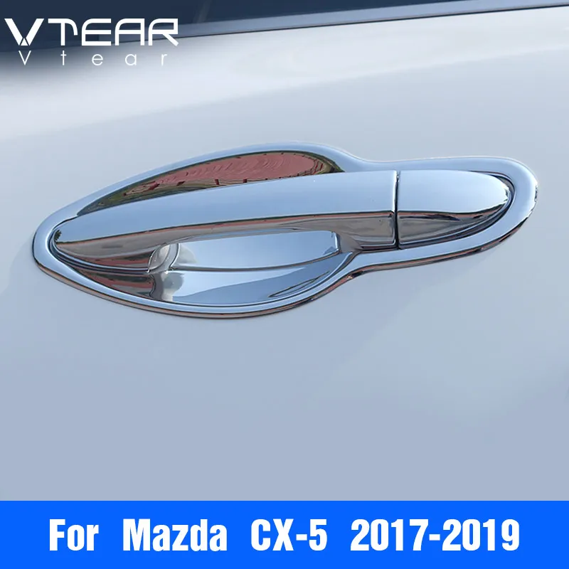 

Vtear For Mazda CX-5 CX5 Accessories Car Exterior Door Handles Cover Car Door Bowl Trim ABS Chromium Styling 2017-2019