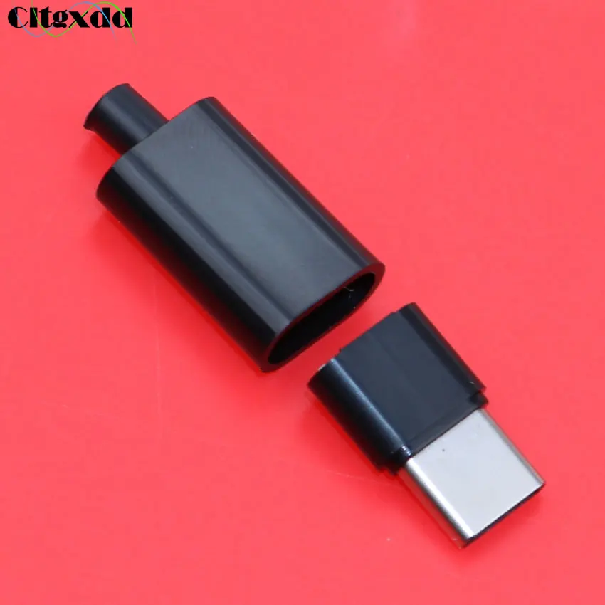 Cltgxdd 4 в 1 usb type-c Мужской комплект из штекерного разъема, черный пластиковый чехол usb type C разъем для зарядки