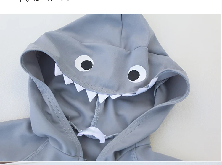 Roupa de Banho Crianças Maiô Bebê Menino Animais Tubarões Infantil Natação Roupas Piscina Proteção uv Terno 14 Cheap Maiôs