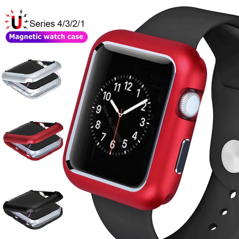 Магнитный адсорбционный Прозрачный чехол для Apple Watch Series 4 3 2 1 38 40 42 44 мм