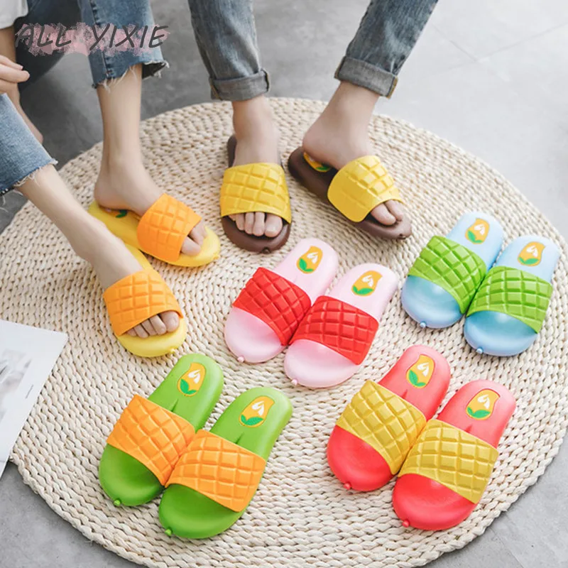 

ALL YIXIE2019 Summer New Creative Fruit Women's Shoes Sandals and Slippers Fashion Casual Cute Parent-child Beach Slippers