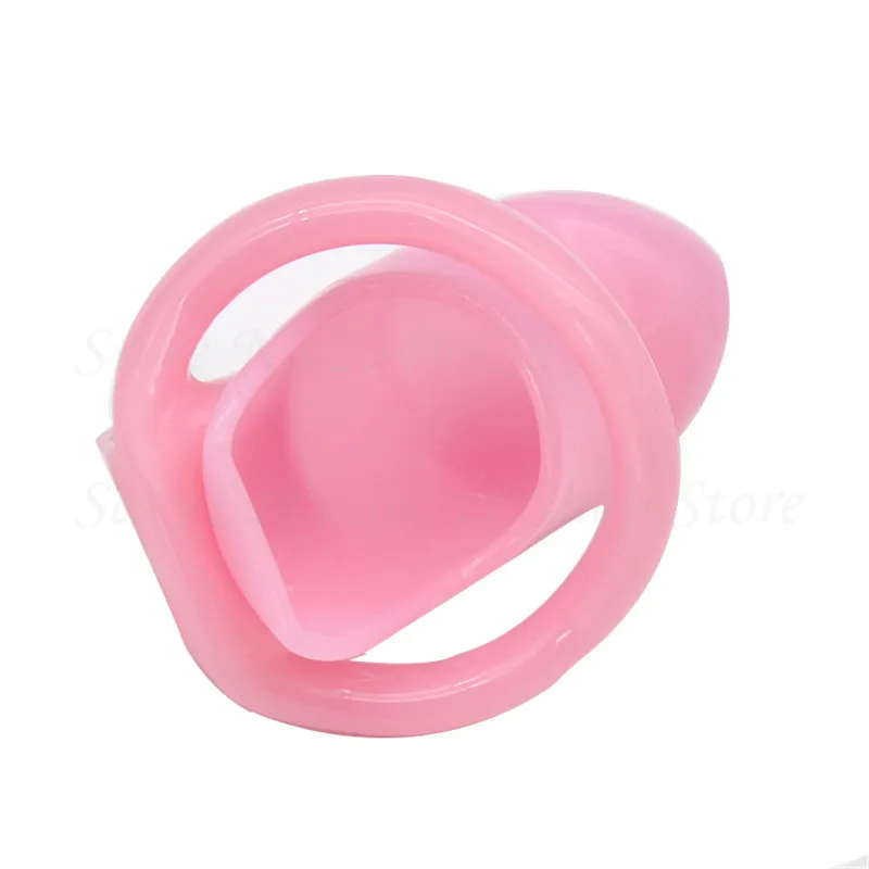 New Small Size Male Chastity Device Lockable Cock Cage Resin Chastity Belt Sex Product with 4 Size Penis Rings Sex Toys For Men