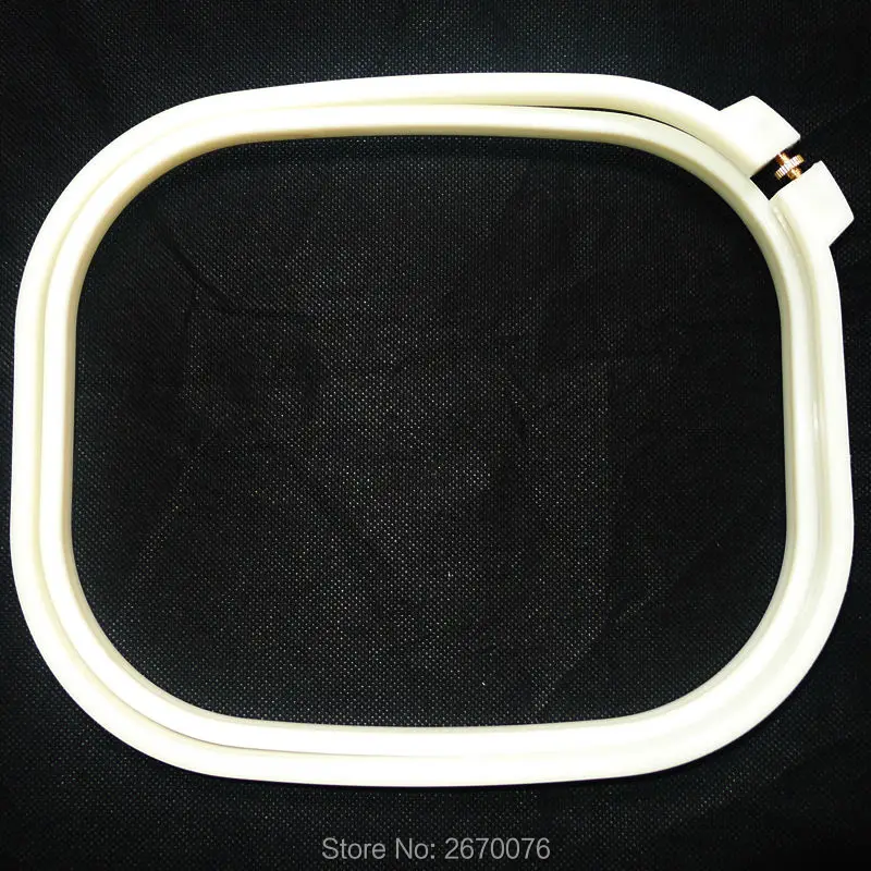 

Oval 7.9*9.1' Embroidery Frame Adjustable Plastic Square Cross Stitch Hoop Ivory Embroidery BeadsHoops Sewing Supplies 1pc