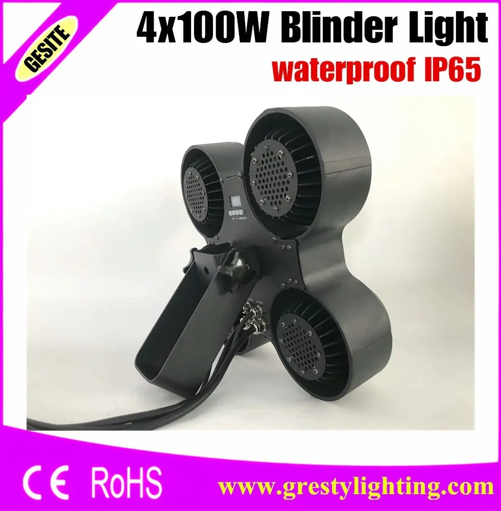 4 шт./лот новый водонепроницаемый blinder свет 4x100 Вт белый + теплый 2в1 cob led АУДИТОРИЯ