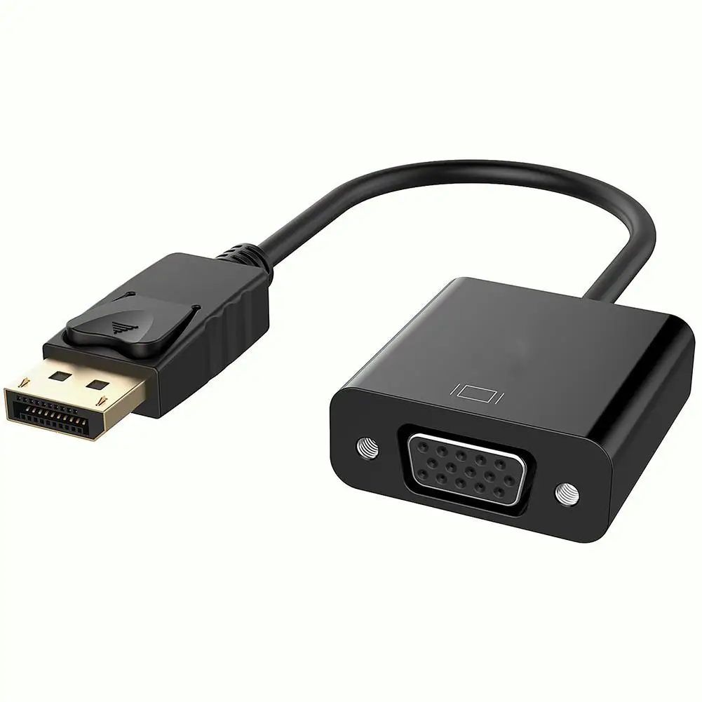 HD DP to VGA 1080P DisplayPort DP to VGA Male to Female Adapter Converter Projector/Monitors/TV