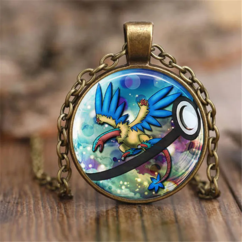 Новинка 2019 модное аниме Ювелирное Украшение ожерелье Pokemon Pokeball 1 дюйм Круглый