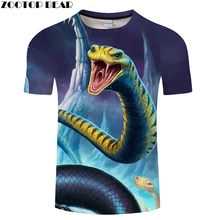 Летняя футболка для мужчин и женщин, футболка с 3d змеиным принтом, футболка с коротким рукавом, топ с животным Harajuku Camiseta Streatwear, Прямая поставка, ZOOTOPBEAR