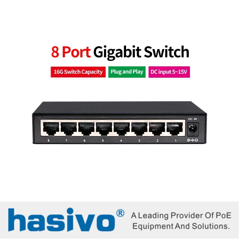 Коммутатор RJ45 Gigabit Ethernet с 8 портами 10/100/1000 м сетевой коммутатор | Компьютеры и офис