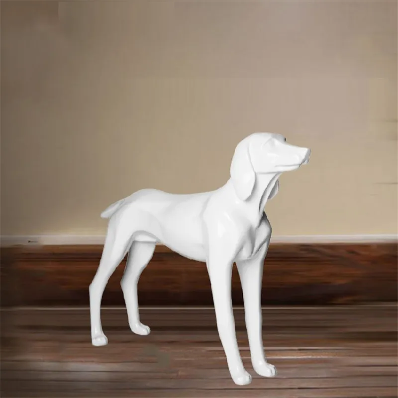 83 см Лабрадор ретривер статуя собака животное яркий белый GFRP смолы ремесленника шоу окно отель Гостиная украшения R1090