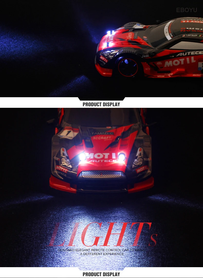 EBOYU RC18 RC Car Super GT RC Sport Racing Drift Car 1:16 Remote