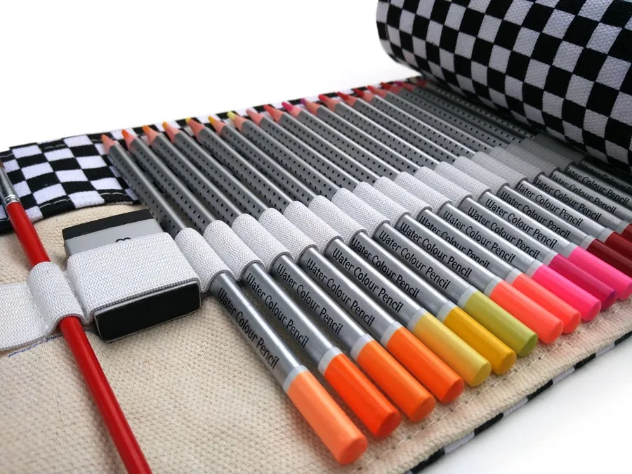 Colored Pencil roll up case 72 Holes-4