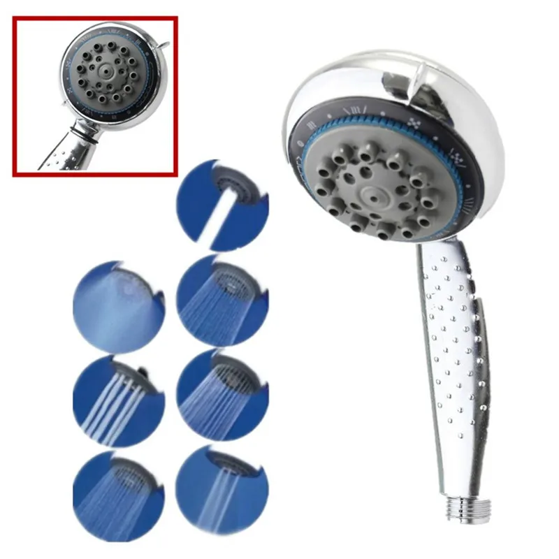 

Homedec High Plastic ABS 8 Functions Handheld Shower Heads for Bathroom Chrome Polish