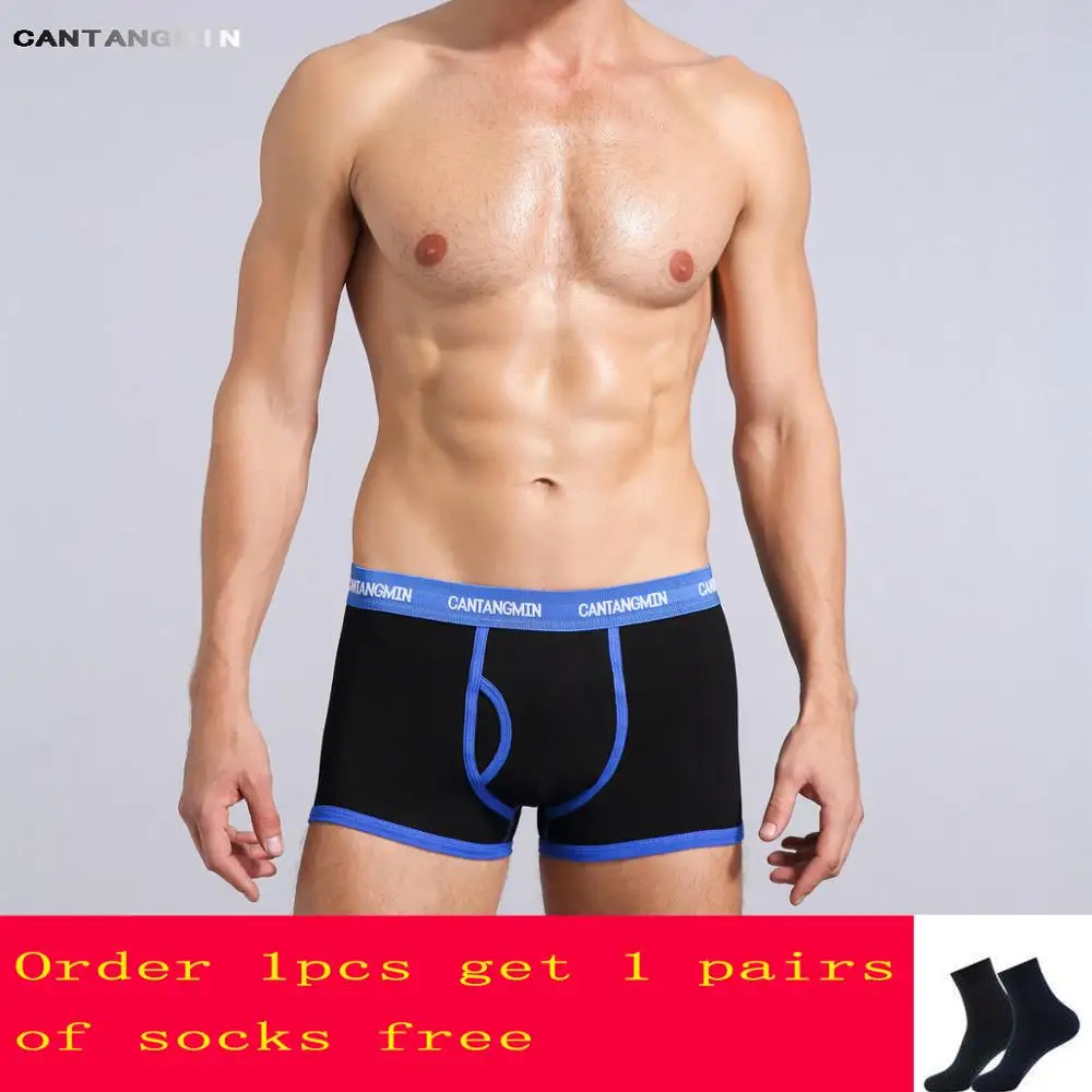 

CANTANGMIN Male panties cotton boxers comfortable breathable men's panties underwear man