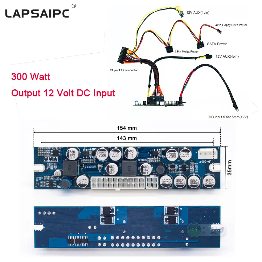 300 Watt Output 12 Volt DC Input
