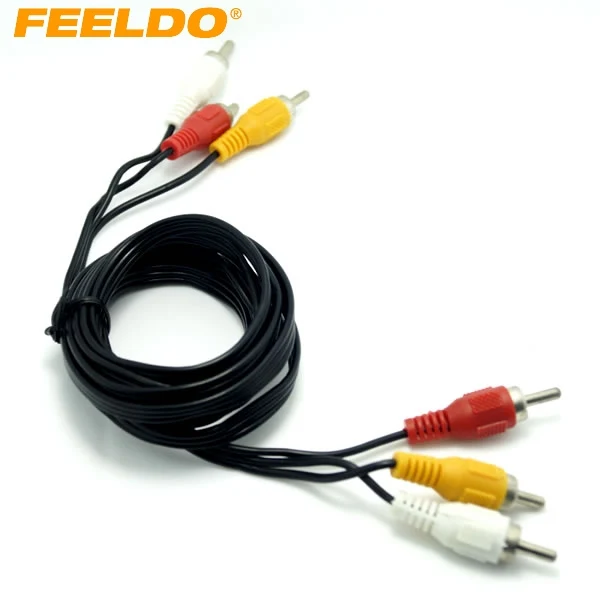 

FEELDO 150cm 3-RCA Male to 3-RCA Male Audio/Video RCA Connector Cable #3829