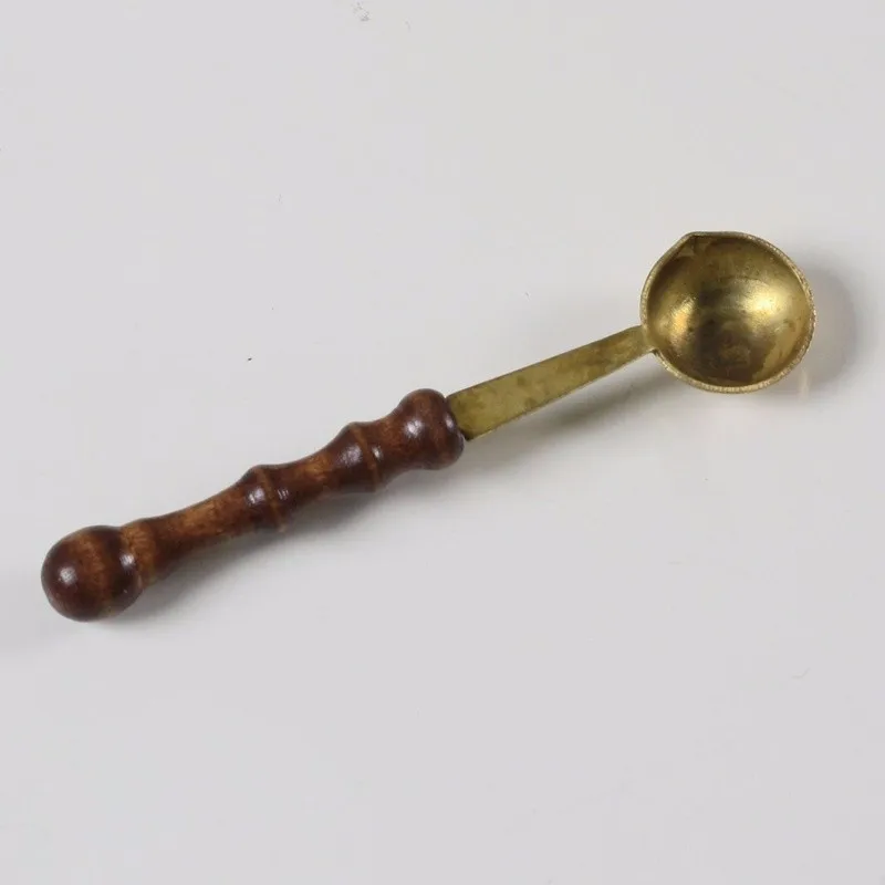 1pc Vintage Brass Spoon For Melt Wax Melted Dissolve Seal Stamp Envelope DIY Craft Novel Gift  (1)