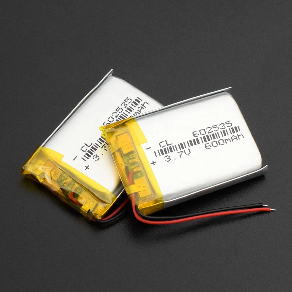602535 литий-ионная Lipo 3,7 V 600mAh батарея ячеек литий-полимерная аккумуляторная батарея для автомобиля dvr тахограф Bluetooth динамик