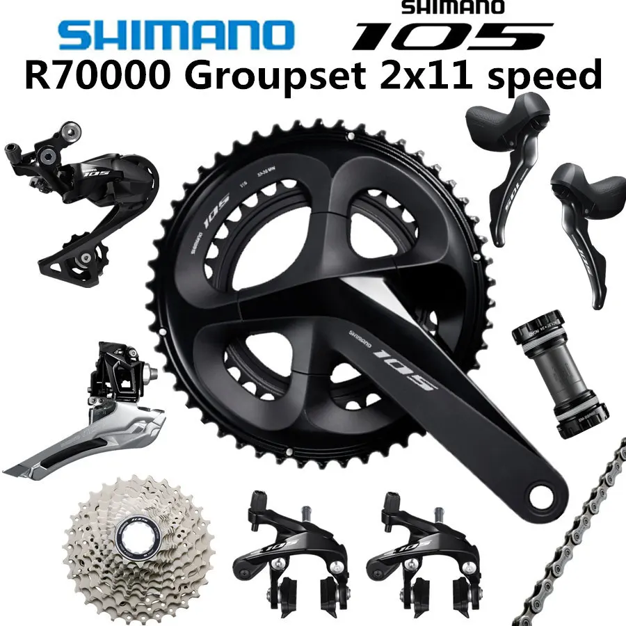 SHIMANO 5800 105 R7000 Groupset переключатель дорожный велосипед 50 34 52 36 53 39T 165 170 172 5 175 мм 12 25 11 28