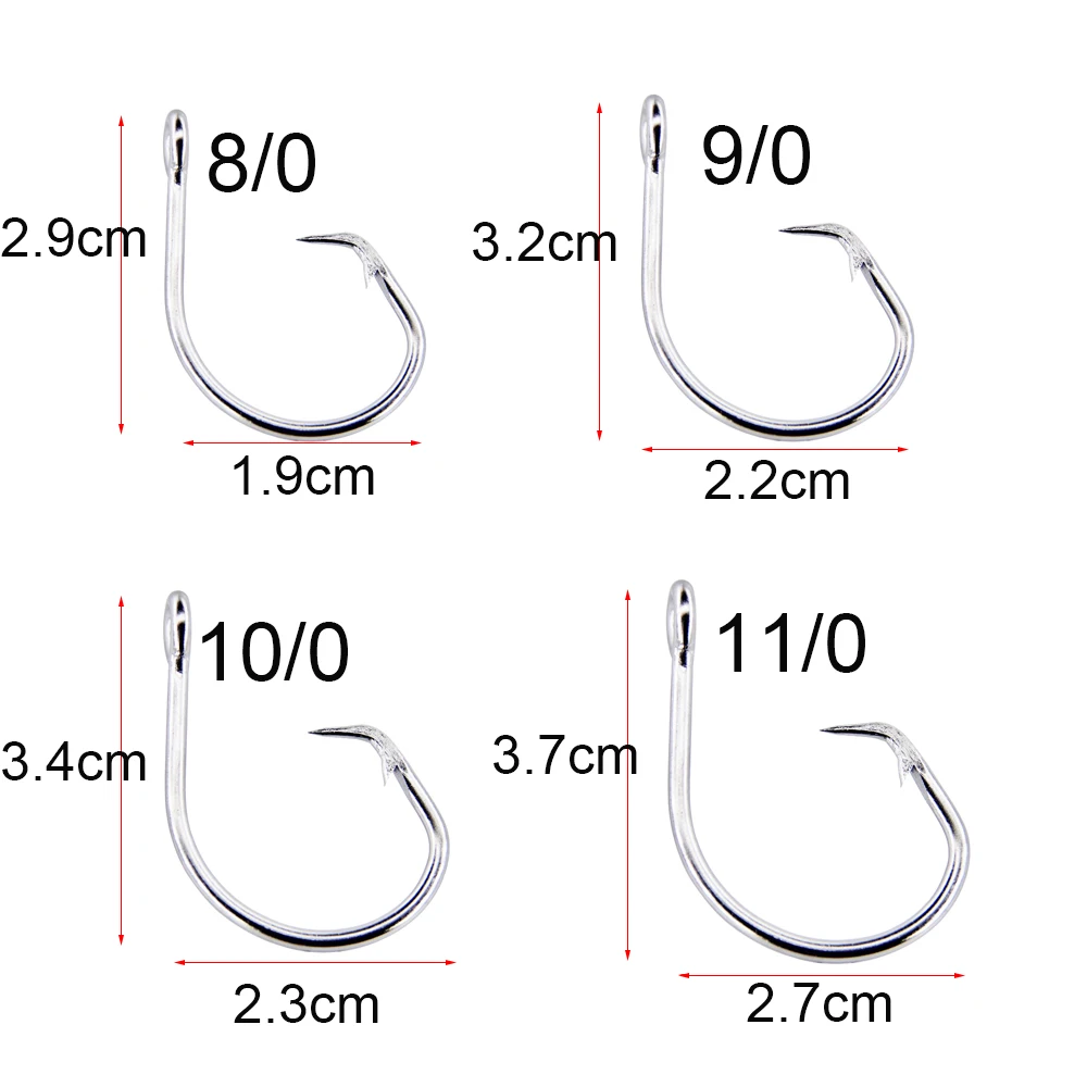 Stainless Steel Circle Fishing Hooks White Tuna Bait Hooks With Large Eye  And 8 15mm Size, Ideal For Fish And Aquariums From Psyyy, $9.95