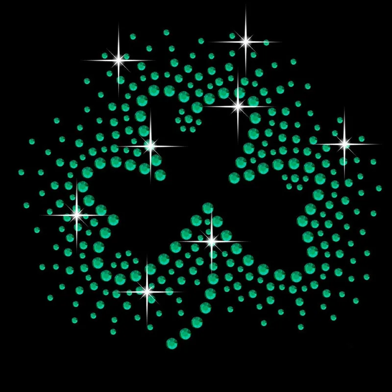 

2pc/lot design stone patches hot fix rhinestone motif iron on transfers motif hot fix iron on appliques for shirt