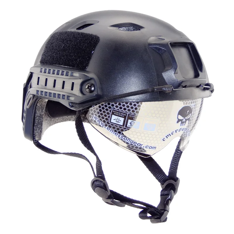 Новые тактические военный шлем страйкбол шлем спортивные аксессуары Пейнтбол БЫСТРО прыжки BJ защитный съемки с Goggle