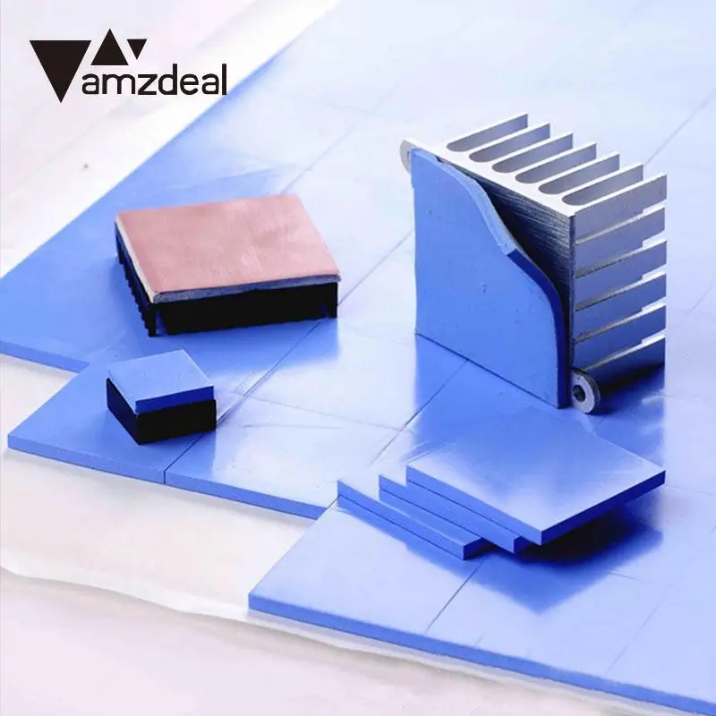 

AMZDEAL Durable CPU Heatsink Two Color Thermal Pad Silicone Conductive Heatsink Cooling Cooler GPU CPU Pad Fin