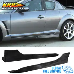 Fit 2004-2010 Mazda RX8 RX-8 oe Стиль сбоку Юбки для женщин Неокрашенный 2 шт. губ Глобальный Бесплатная доставка по всему миру