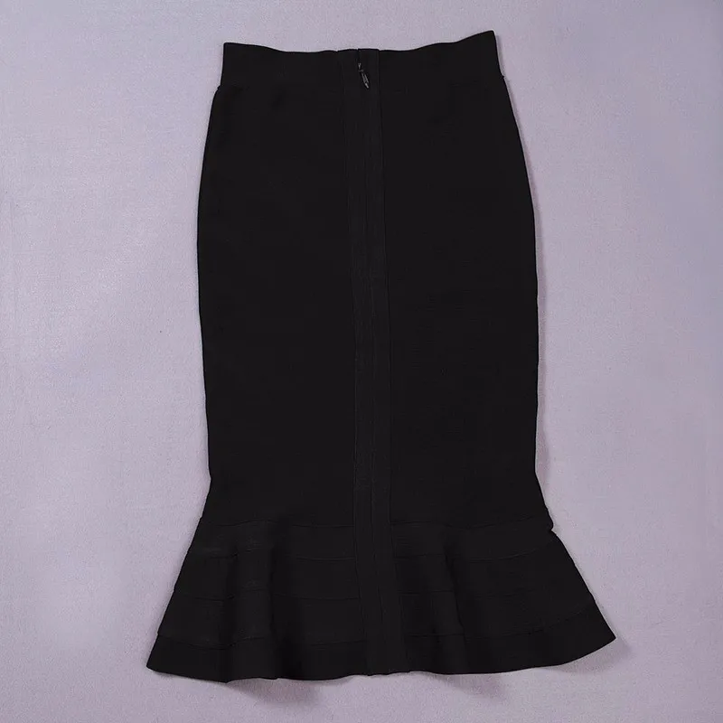 yellow 2020 new fashion sexy women's knee length high waist rayon hl fishtail mermaid bandage skirt skorts for women