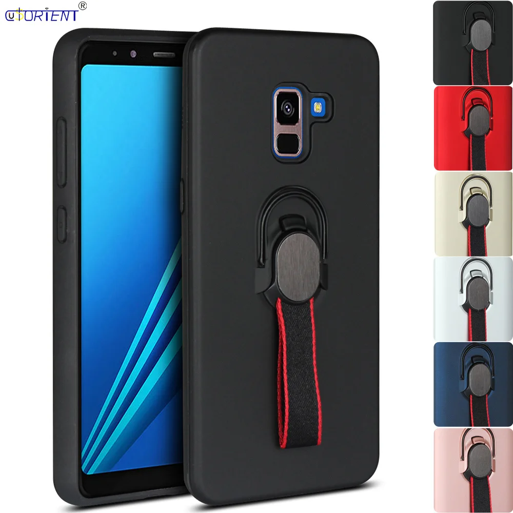 

For Samsung Galaxy A8 Plus 2018 A8+ Shockproof Stand Cover A 8 SM-A530F/DS SM-A730F/DS Matte Case SM A730F/DS A530F/DS Bumper