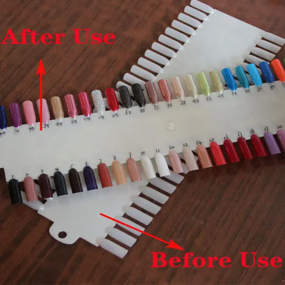 

Fashion Full 48 Grids French False Acrylic Nail Art Tip Display Practice DIY Nail Tool White