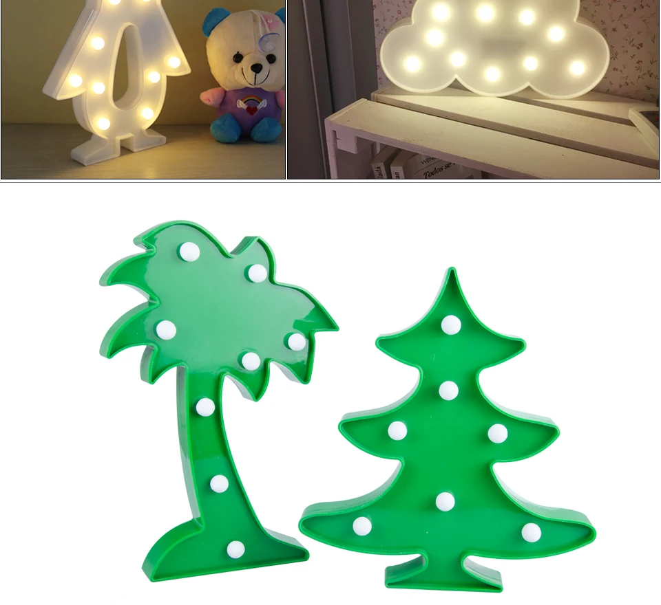 Cartoon LED Night Light Flamingo Pineapple Rabbit  (4)