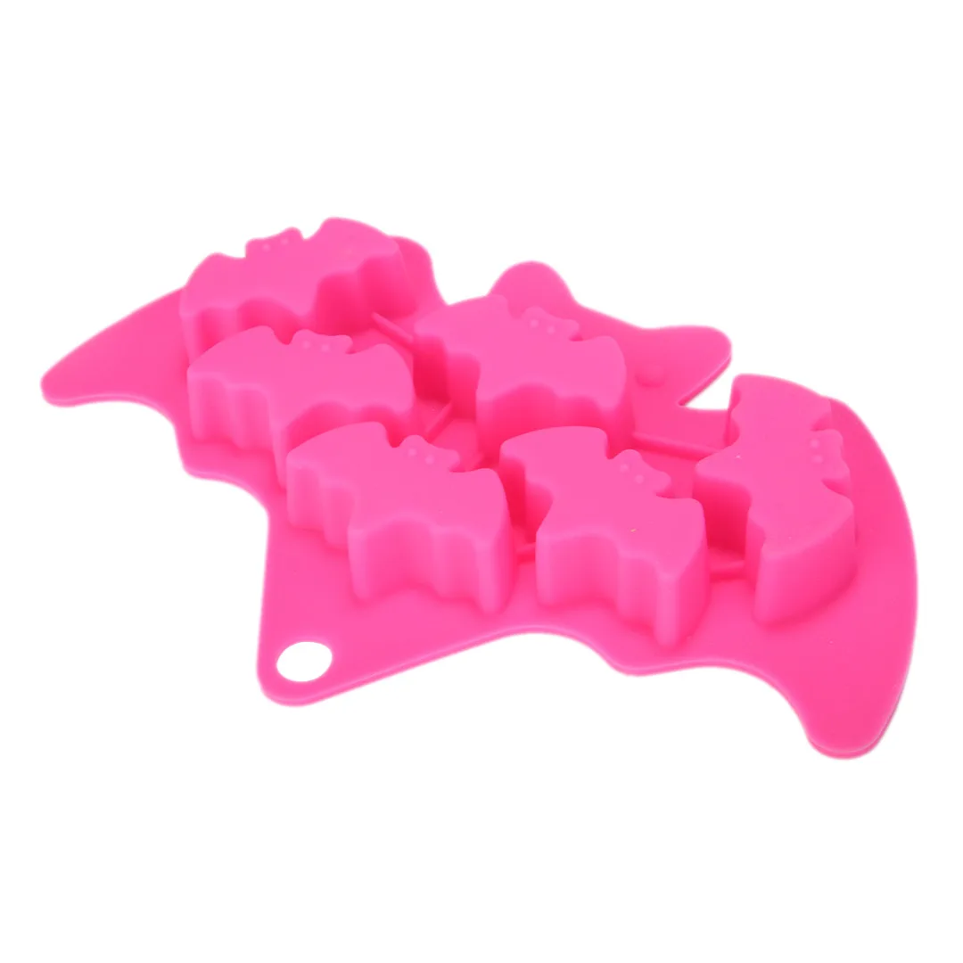 Halloween Witch Bone Ghost Bat Silicone Mold Fondant Flexible Cake Mould Soap Molds Cake Decorating Tools