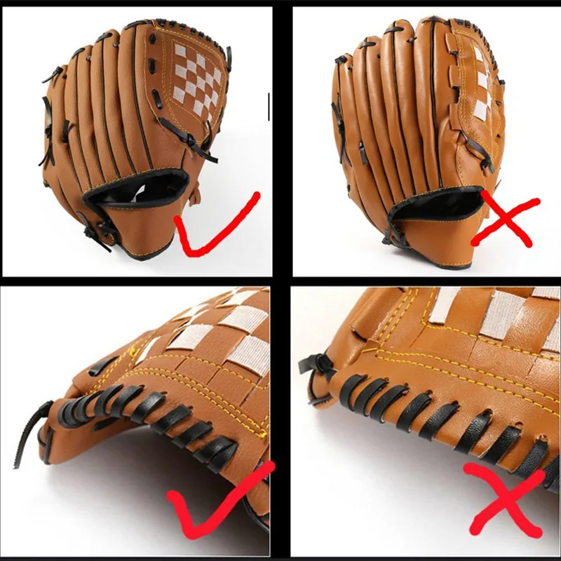 Уличные спортивные Бейсбольные Перчатки коричневые ПУ износостойкие прочные тренировочные спортивные перчатки для Софтбола мужские подростковые Детские переносная перчатка