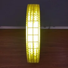 5 см* 100 м микропризмы ПВХ флуоресцентный светоотражающий Предупреждение лента сшиты для Костюмы