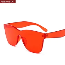 Peekaboo, синие солнцезащитные очки карамельного цвета, цельные,, розовые, зеленые, красные, прозрачные солнцезащитные очки для женщин, мужчин, унисекс, вечерние, подарок
