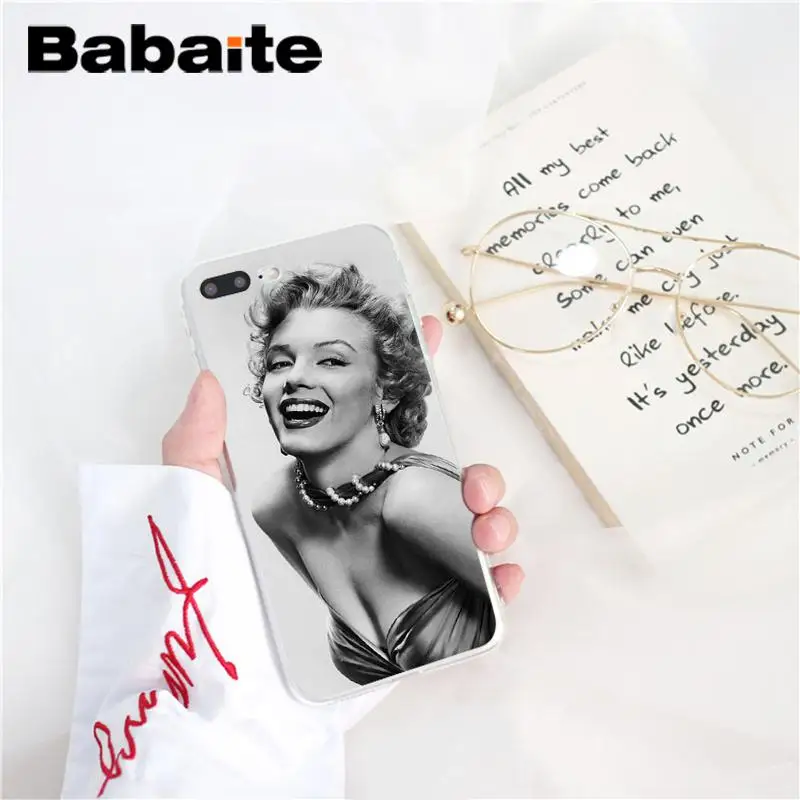 Babaite marylin monroe, TPU, аксессуары для телефонов, чехол, оболочка для iPhone 8, 7, 6, 6S Plus, X, XS MAX, 5, 5S, SE, XR, 10, чехол - Цвет: A4