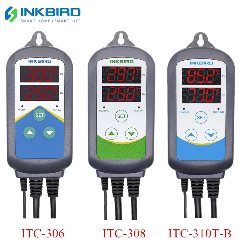 INKBIRD Heizung Kühlung Pre-wired Temperatur Controller 3 Arten EU  Temperatur Controller von ITC-306 , ITC-308 , ITC-310T-B - AliExpress