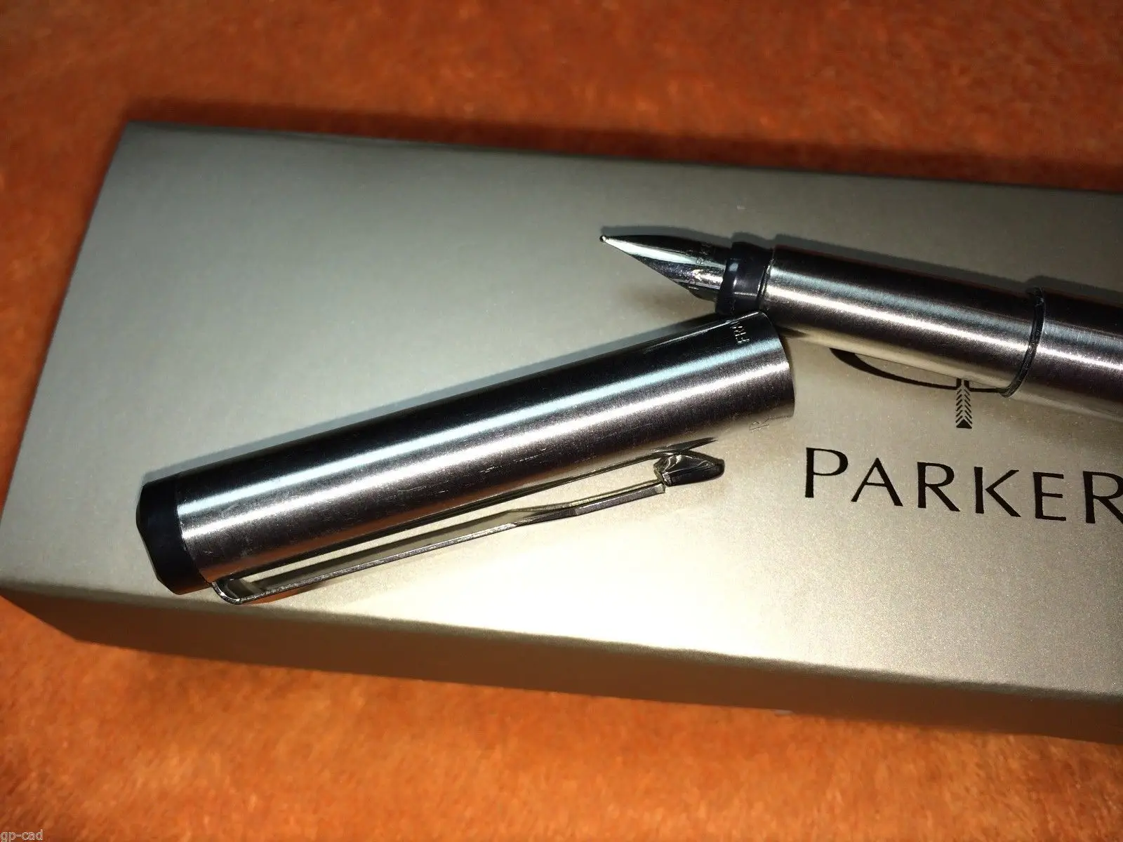 New Parker Vector Stainless Steel Fountain Pen Medium Point In Parker New Parker Vector Stainless Steel Fountain Pen Medium Point In Parker