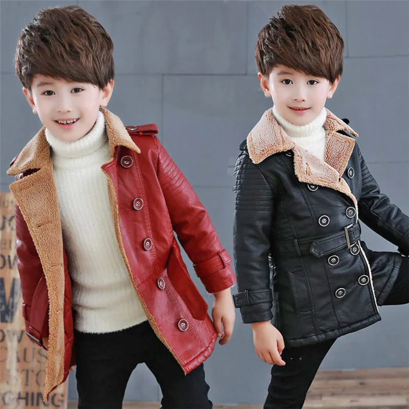 Повседневная Детская куртка; пальто из кораллового бархата; кожаная куртка; пальто для детей от 2 до 8 лет; зимняя одежда для маленьких девочек; теплая верхняя одежда