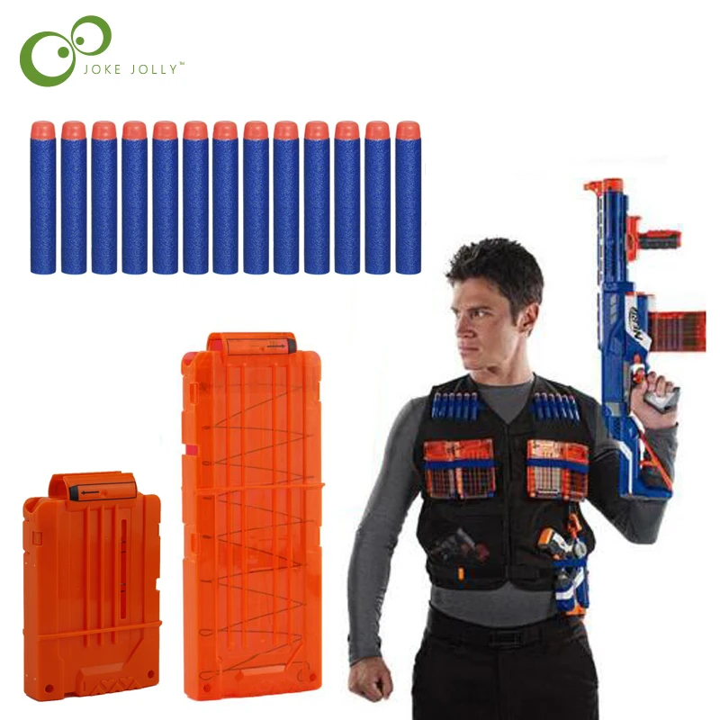 6/12 Reload Clip Magazines Round Darts Replacement Plastic Magazines