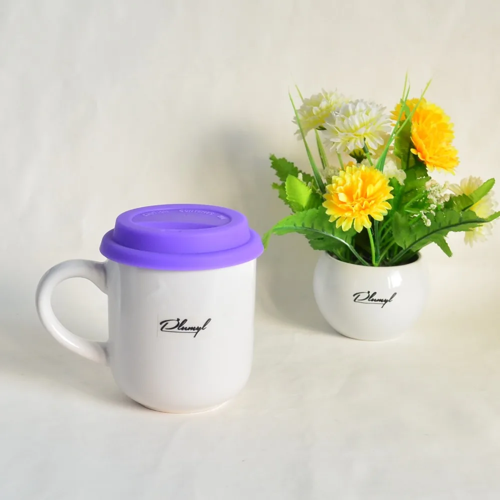 Silicone Lids for Ceramic Mugs Insulati Dustproof Cover ceramic drinking cup ceramic cup ceramic mug ceramic coffee cup