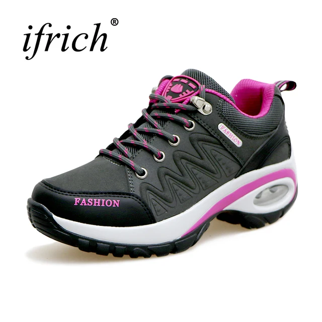 Trekking Hiking Shoes Woman Height Increase Ladies Walking Boots Anti-Slip Hiking Shoes Womens Autumn/Winter Outdoor Shoes Woman