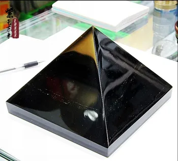 

15cm Natural obsidian Quartz Crystal Pyramid