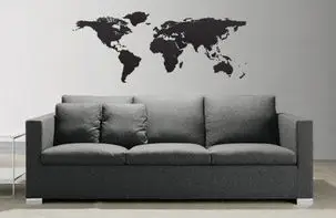 Виниловая наклейка на стену с изображением карты мира и земли|home decor|vinyl stickerswall vinyl